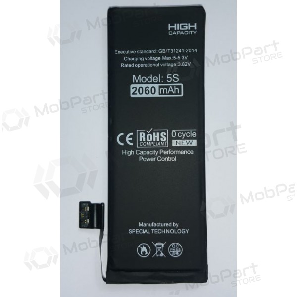 Apple iPhone 5S / 5C batteri / akkumulator (forstørret kapasitet) 