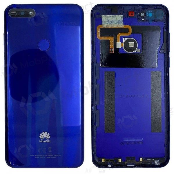 Huawei Y7 2018 bakside (blå) (brukt grade C, original)