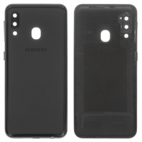 Samsung A202 Galaxy A20e 2019 bakside (svart) (brukt grade B, original)