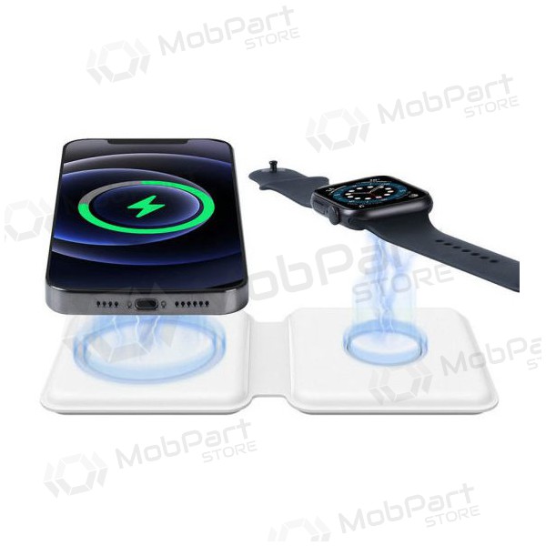 Lader trådløs 2in1 Smart Phone, Watch (hvit)
