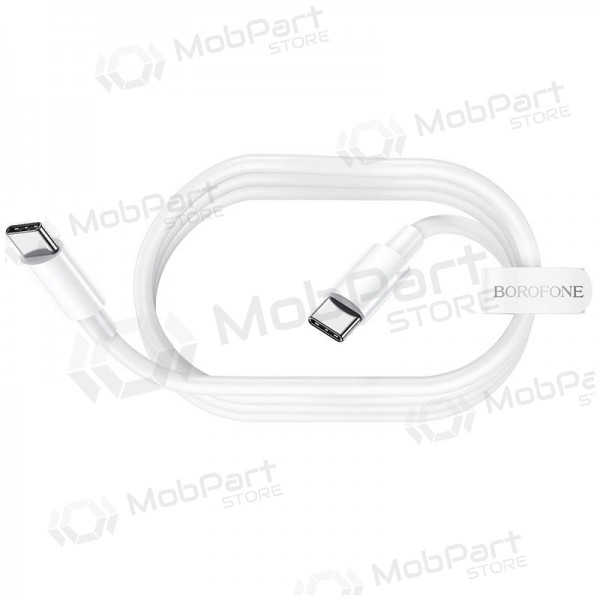 USB kabel Borofone BX44 Type-C - Type-C 100W 1.0m (hvit)