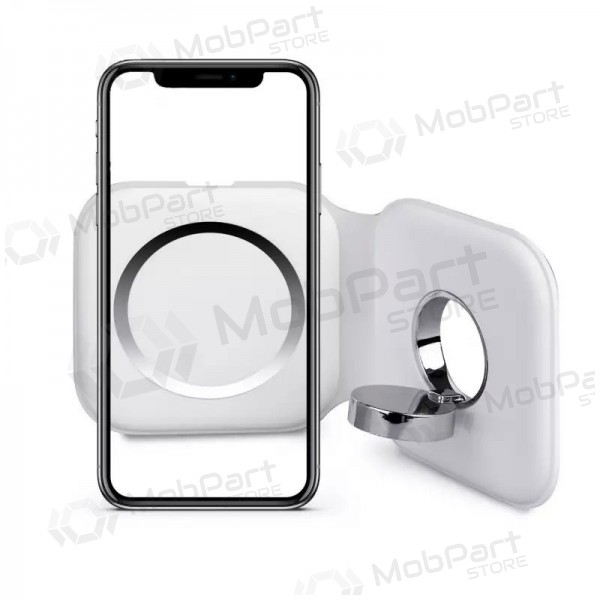 Lader trådløs 2in1 Smart Phone, Watch MagSafe 10W (hvit)