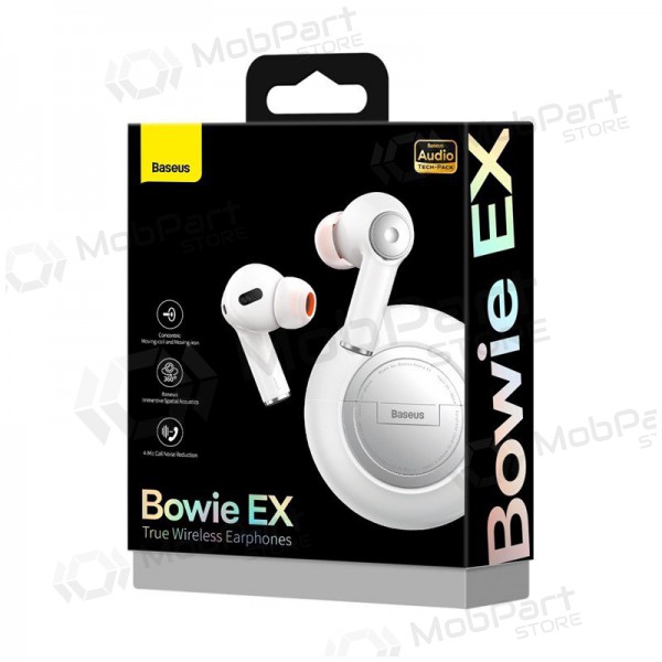 Trådløs hodetelefoner / headset Baseus Bowie EX NGTW170002 (hvitt) Trådløs hodetelefoner / headset Baseus Bowie EX NGTW170002 (hvitt)