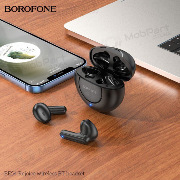 Trådløs hodetelefoner / headset Borofone BE54 Rejoice TWS (svart) Trådløs hodetelefoner / headset Borofone BE54 Rejoice TWS (svart)