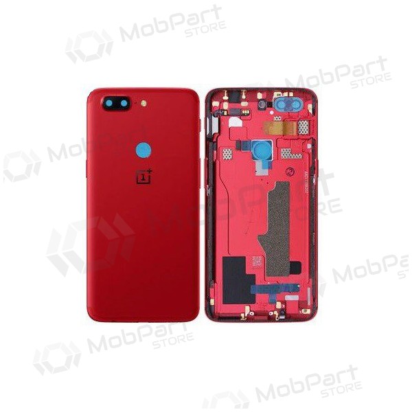 OnePlus 5T bakside rød (Lava Red) (brukt grade B, original)