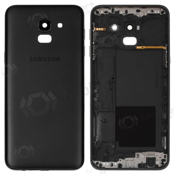 Samsung J600 Galaxy J6 2018 bakside (svart) (brukt grade B, original)