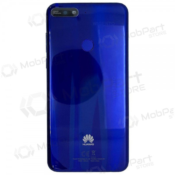 Huawei Y7 2018 bakside (blå) (brukt grade B, original)
