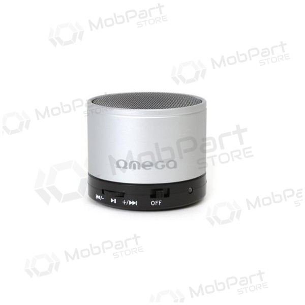 Bluetooth nešiojamas topphøyttaler OMEGA OG47 (MicroSD, hodetelefoner / headset) (sølvgrå)