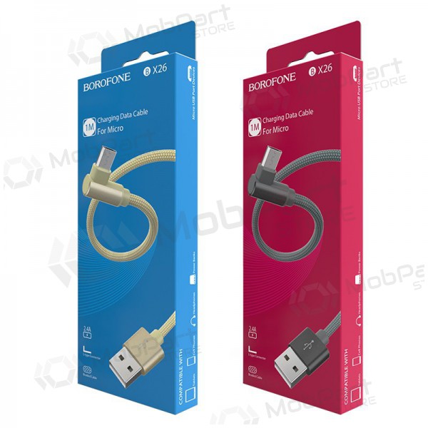 USB kabel Borofone BX26 microUSB 1.0m (grå)
