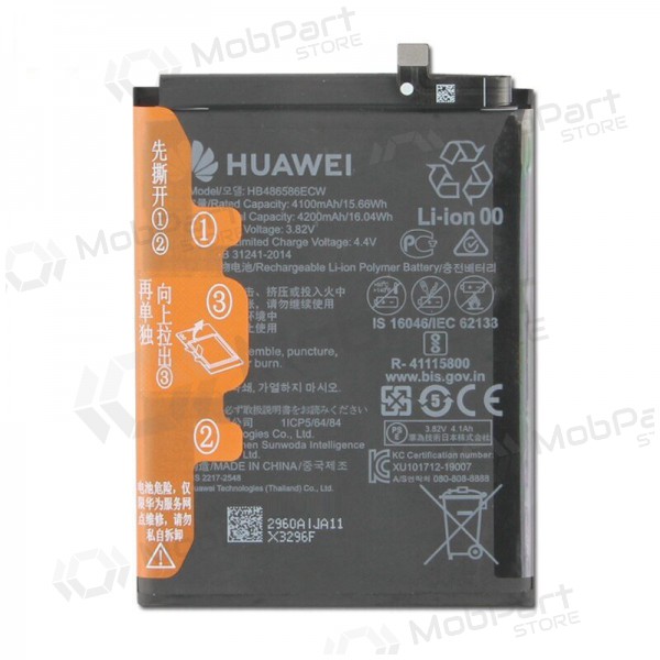 Huawei P40 Lite / Mate 30 (HB486586ECW) batteri / akkumulator (4200mAh) (service pack) (original)