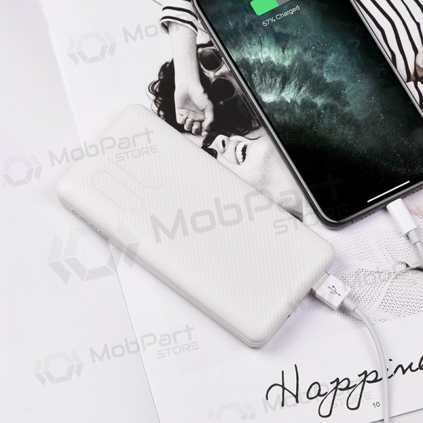 Powerbank Power Bank Borofone BT28 Ultra Slim 10000mAh hvitt Powerbank Power Bank Borofone BT28 Ultra Slim 10000mAh hvitt