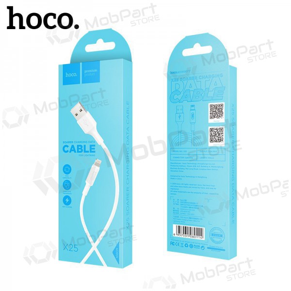 USB kabel HOCO X25 lightning 1.0m (hvit)