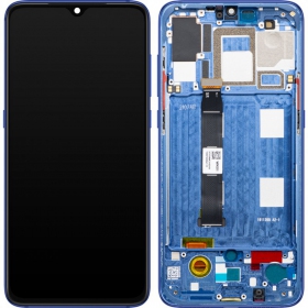 Xiaomi Mi 9 skjerm (blå) (med ramme) (service pack) (original)