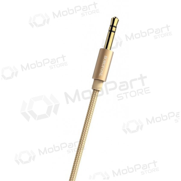 Audio adapter 3,5mm į 3,5mm Borofone BL3 (gyllen) Audio adapter 3,5mm į 3,5mm Borofone BL3 (gyllen)