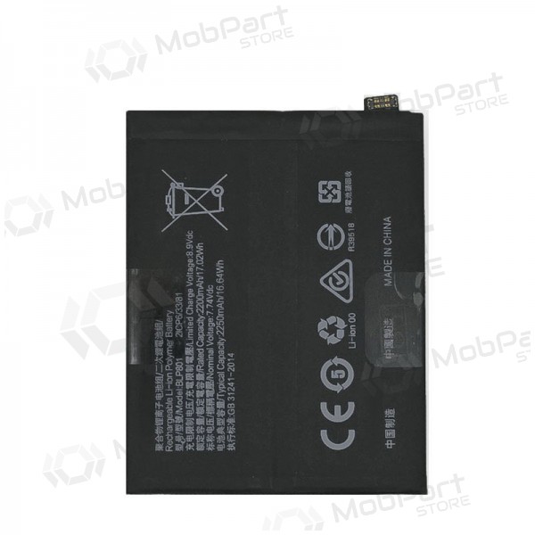 OnePlus 8T (BLP801) batteri / akkumulator (2250mAh)
