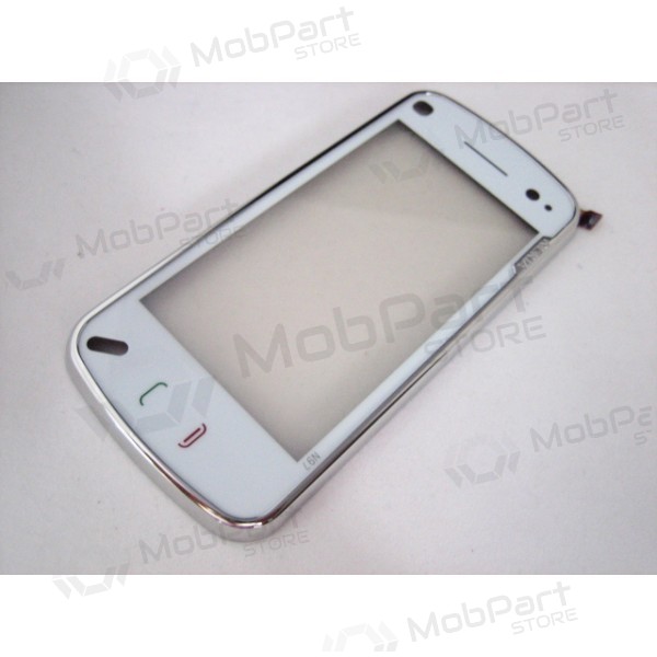 Nokia N97 berøringssensitivt glass (med ramme) (hvit)