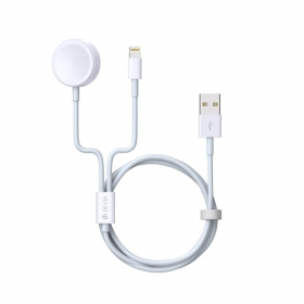 USB kabel Devia Smart 2in1 Lightning+Apple Watch wireless lader