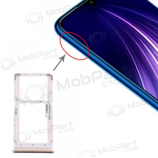 Xiaomi Redmi Note 8 Pro SIM kortholder hvit (Pearl White)
