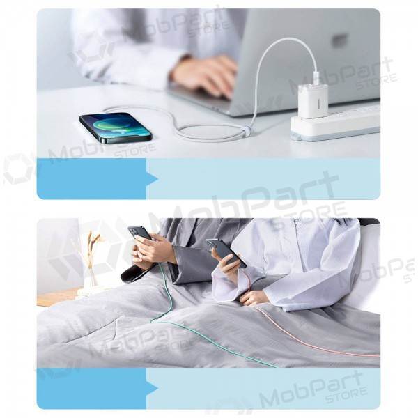 USB kabel Baseus Dynamic Type-C - Lightning 20W 2.0m (hvit) CALD000102
