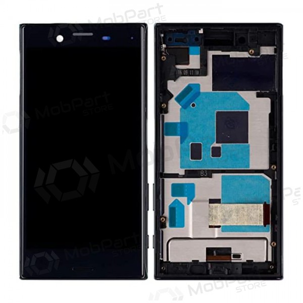 Sony F5323 Xperia X Compact skjerm (svart) (med ramme) (brukt grade B, original) Sony F5323 Xperia X Compact skjerm (svart) (med ramme) (brukt grade B, original)