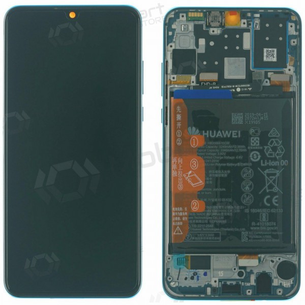 Huawei P30 Lite 48MP skjerm (blå) (Peacock Blue) (med ramme og batteri) (service pack) (original) Huawei P30 Lite 48MP skjerm (blå) (Peacock Blue) (med ramme og batteri) (service pack) (original)