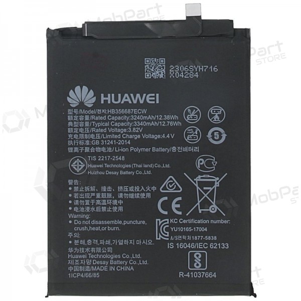 Huawei Mate 10 Lite / Nova 2 Plus / P30 Lite / Honor 7X (HB356687ECW) batteri / akkumulator (3340mAh) (service pack) (original)