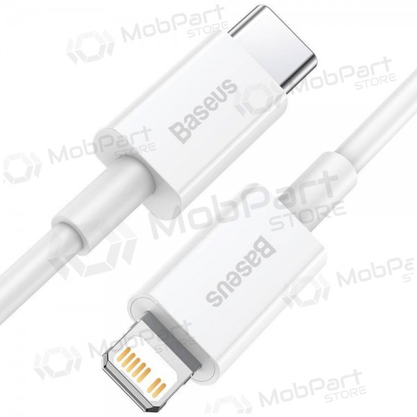 USB kabel Baseus Superior Type-C - Lightning PD 20W 1.0m (hvit) CATLYS-A02
