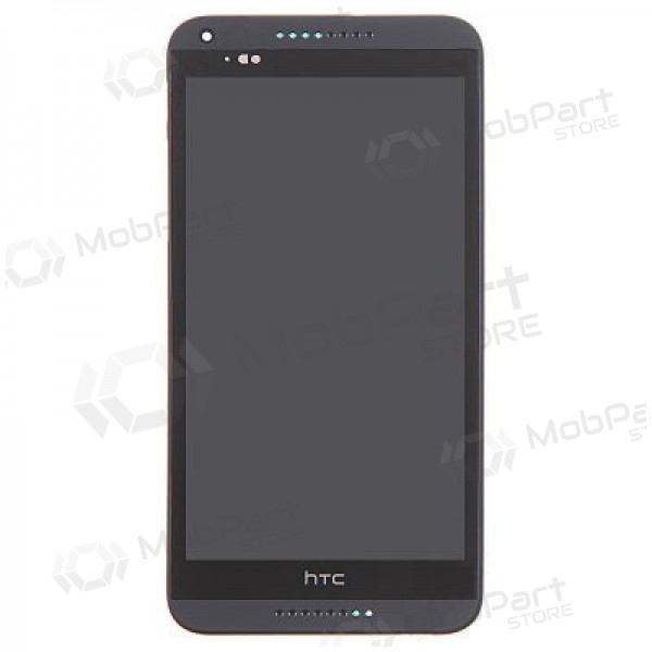 HTC Desire 816 skjerm (svart) (med ramme) (brukt grade B, original)