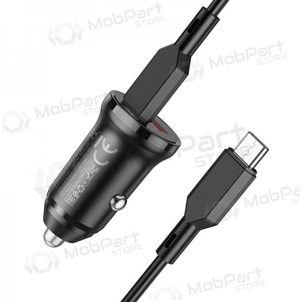 Lader automobilinis Borofone BZ18A USB-A/Type-C PD20W+QC3.0 + Type-C (svart)