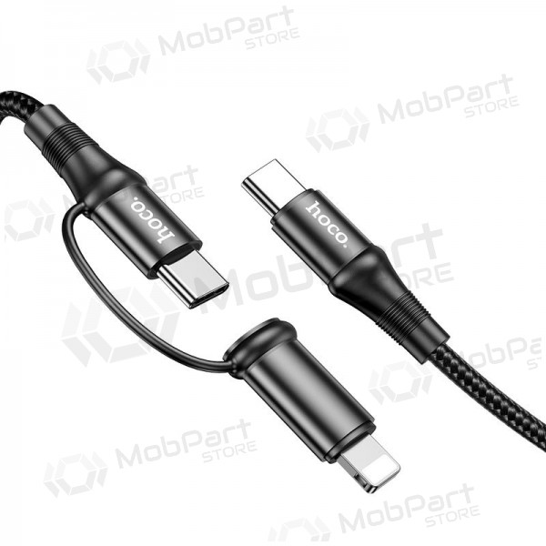 USB kabel Hoco X50 2-in-1 Exquisito Type-C - Type-C / Lightning 1.0m (svart)