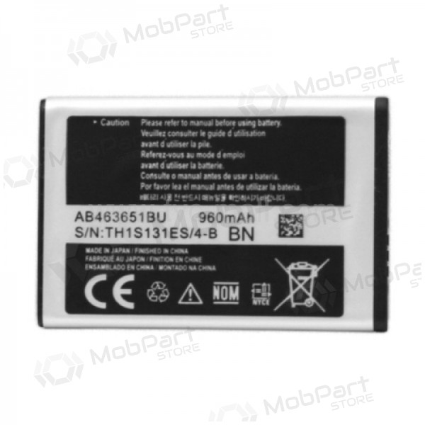 Samsung AB463651BU batteri / akkumulator (960mAh)