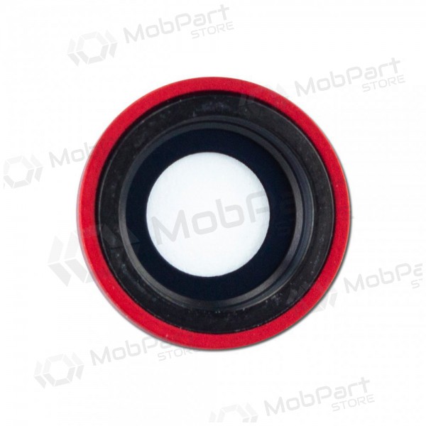 Apple iPhone XR kameraglass (rød) (med ramme)