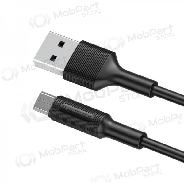 USB kabel Borofone BX1 microUSB 1.0m (svart)