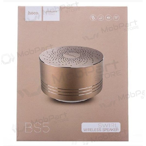 Bluetooth bærbar høyttaler HOCO BS5 (MicroSD, hodetelefoner / headset, AUX,FM) (gyllen)