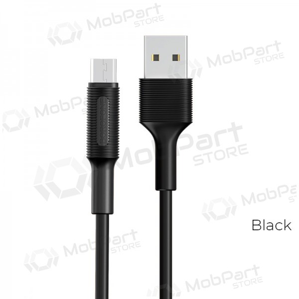 USB kabel Borofone BX1 microUSB 1.0m (svart)