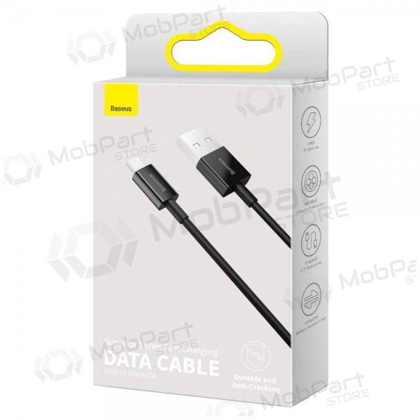 USB kabel Baseus Superior microUSB 2A 2.0m (svart) CAMYS-A01