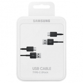 USB kabel Samsung EP-DG930MBEGWW Type-C 1.5m 2stk. (svart) (OEM)