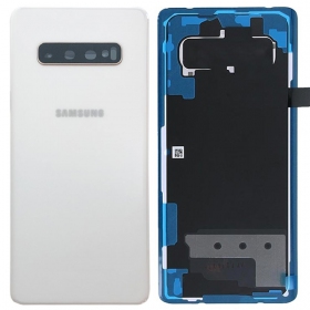 Samsung G975 Galaxy S10 Plus bakside hvit (Ceramic White) (brukt grade B, original)