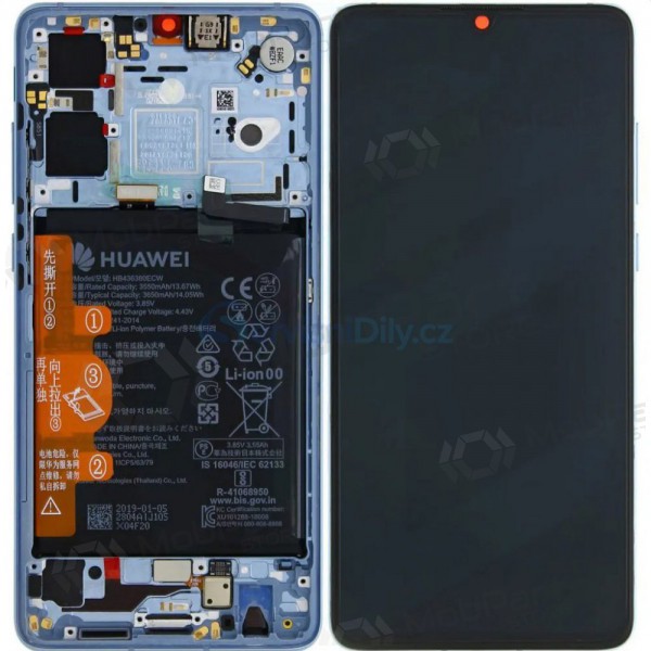Huawei P30 (2019) skjerm (Breathing Crystal) (med ramme og batteri) (service pack) (original) Huawei P30 (2019) skjerm (Breathing Crystal) (med ramme og batteri) (service pack) (original)