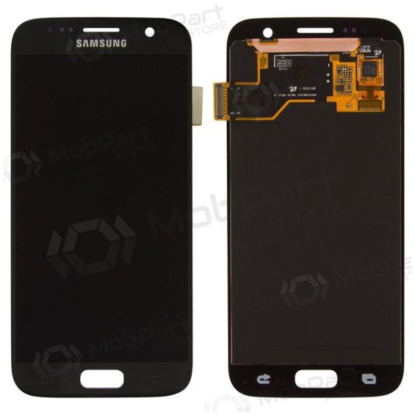 Samsung G930F Galaxy S7 skjerm (svart) (service pack) (original)