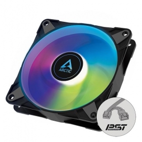 ARCTIC P12 PWM PST A-RGB, fan, 4-pin, 120mm, svart