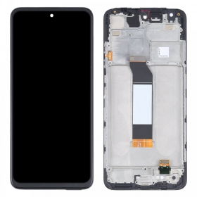 Xiaomi Redmi Note 10 5G skjerm (svart) (med ramme) (service pack) (original)