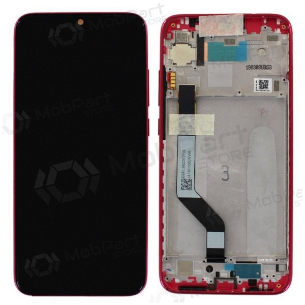 Xiaomi Redmi Note 7 skjerm (rød) (med ramme) (service pack) (original)