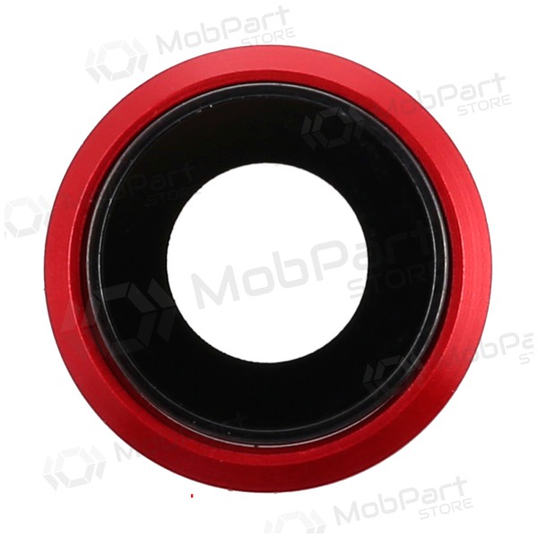 Apple iPhone 8 / SE 2020 kameraglass (rød) (med ramme)