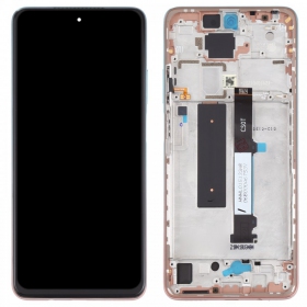 Xiaomi Mi 10T Lite 5G skjerm (rosa) (med ramme) (service pack) (original)