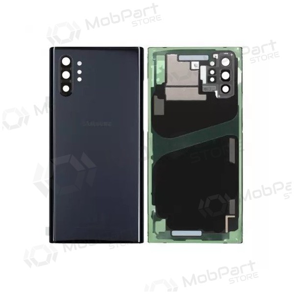 Samsung N975F Galaxy Note 10 Plus bakside svart (Aura Black) (brukt grade B, original)