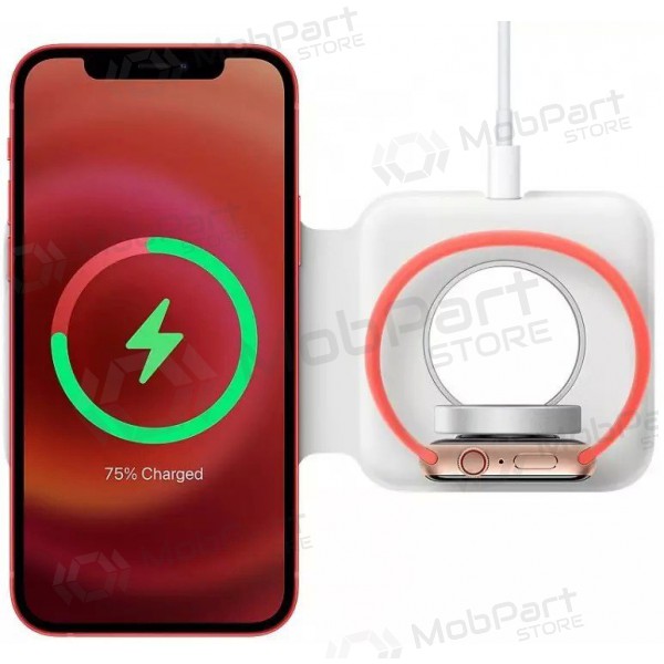 Lader trådløs 2in1 Smart Phone, Watch MagSafe 10W (hvit)