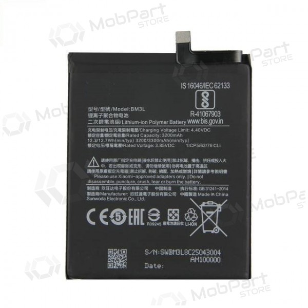 Xiaomi Mi 9 batteri / akkumulator (BM3L) (3300mAh)