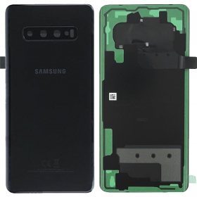 Samsung G975 Galaxy S10 Plus bakside svart (Ceramic Black) (brukt grade B, original)