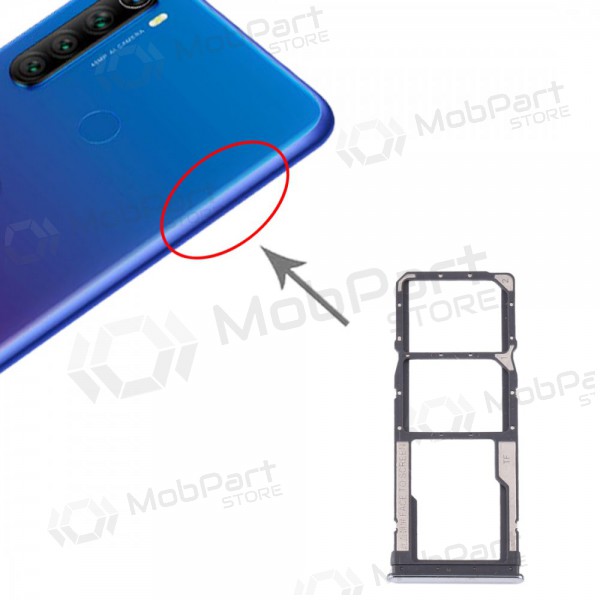 Xiaomi Redmi Note 8 / Redmi Note 8 2021 SIM kortholder hvit (Moonlight White) Xiaomi Redmi Note 8 / Redmi Note 8 2021 SIM kortholder hvit (Moonlight White)